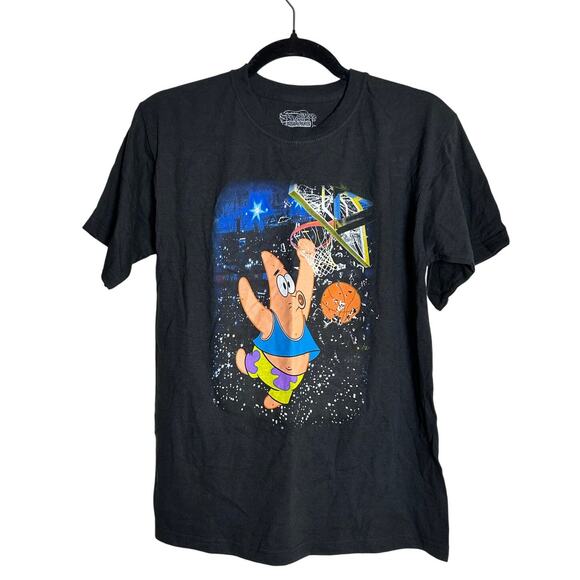 NICKELODEON Sponge Bob Squarepants Graphic Tee NEW Black SS Cotton Size Youth L - Picture 2 of 4